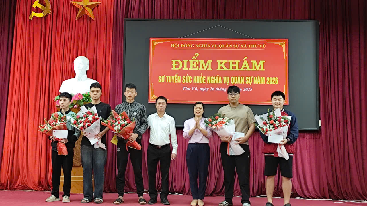 Xã Thư Vũ khám sơ tuyển nghĩa vụ quân sự năm 2026