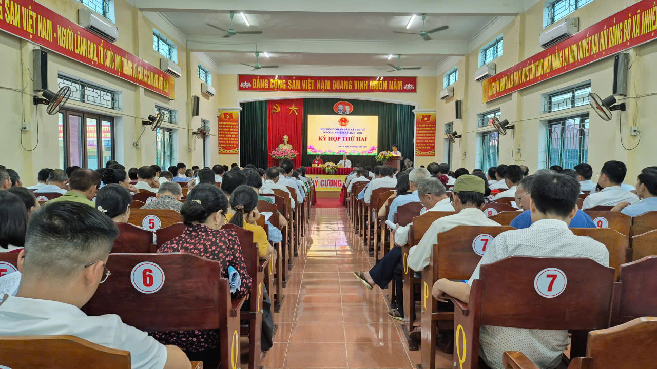 Kỳ họp thứ Hai Hội đồng nhân dân xã Thư Vũ khóa I,  nhiệm kỳ 2021-2026