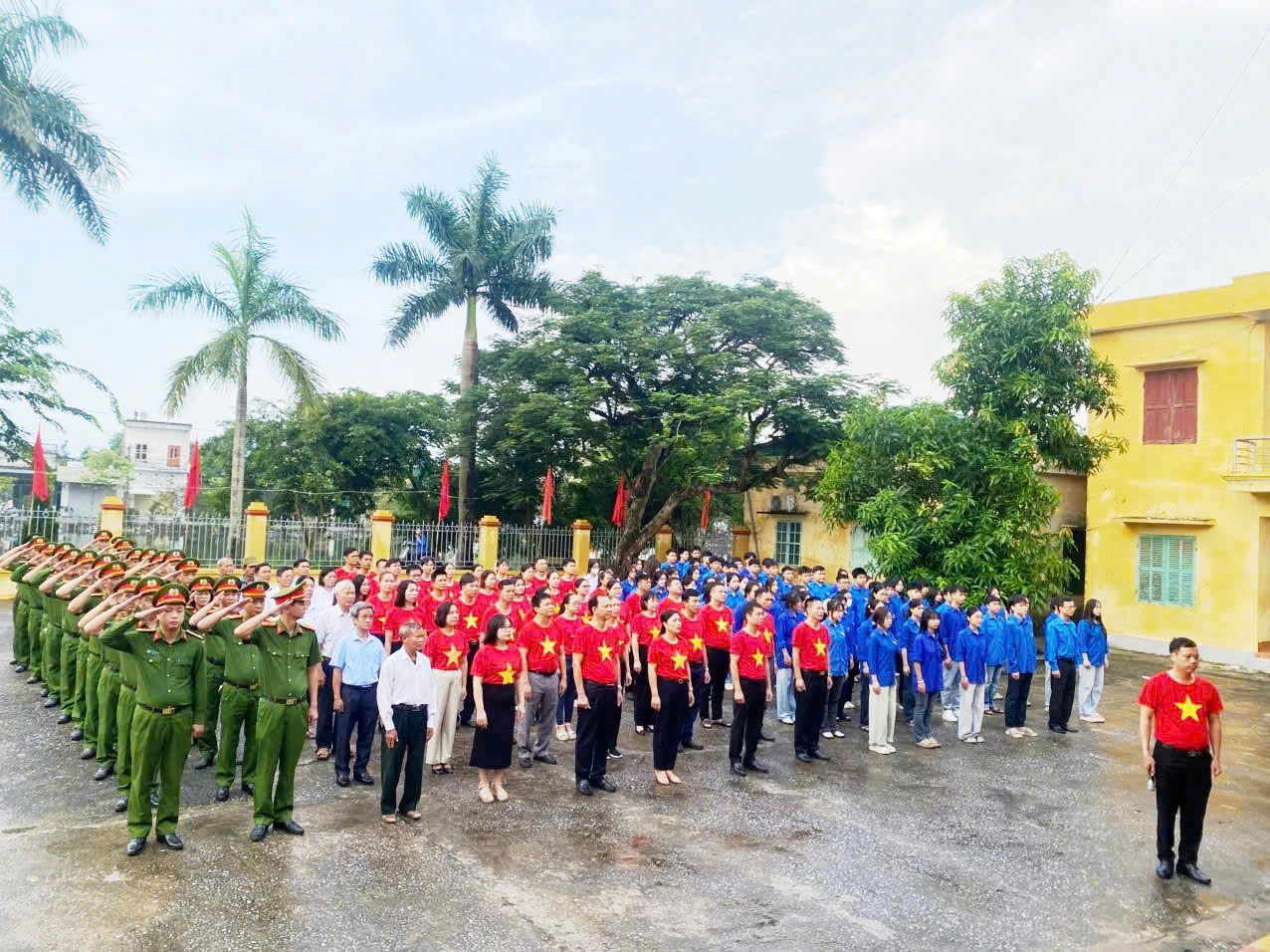 Xã Thư Vũ tham dự Lễ chào cờ toàn tỉnh với chủ đề "Tôi yêu Tổ quốc, quê hương tôi"