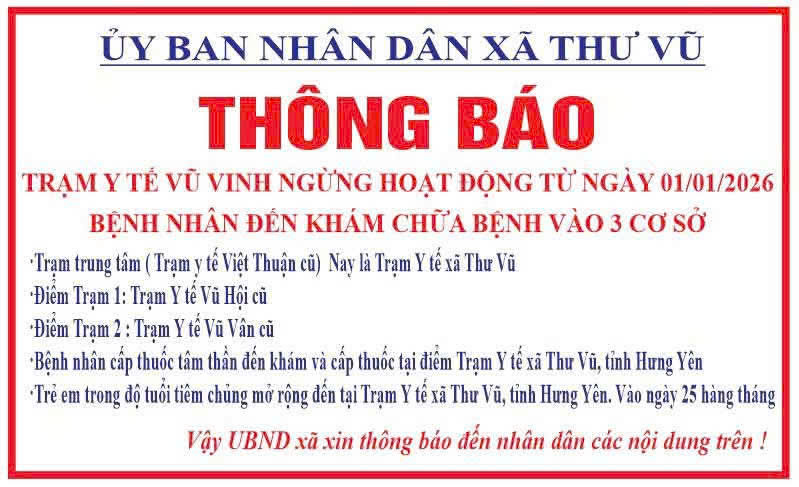THÔNG BÁO