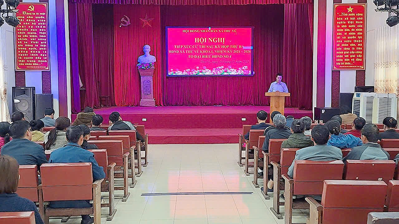 HĐND xã Thư Vũ tổ chức tiếp xúc cử tri sau Kỳ họp thứ Ba, nhiệm kỳ 2021–2026