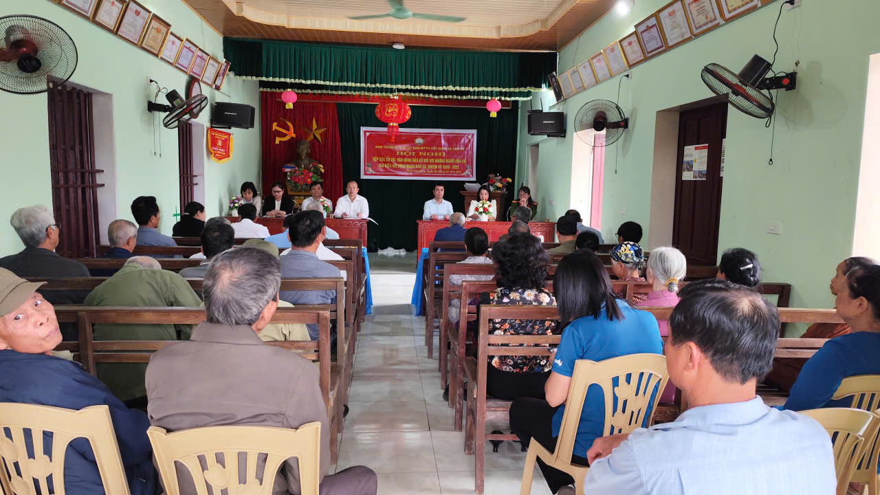 Thư Vũ tổ chức hội nghị tiếp xúc cử tri vận động bầu cử đại biểu HĐND xã nhiệm kỳ 2026–2031