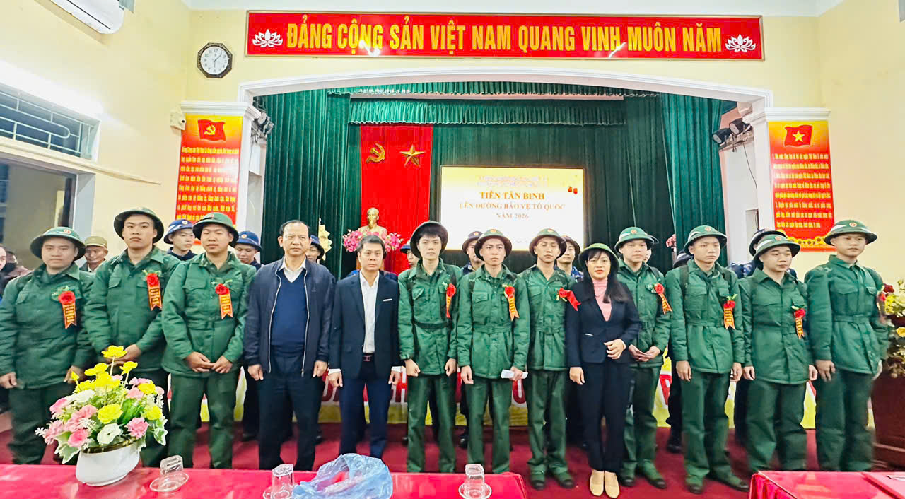 XÃ THƯ VŨ (HƯNG YÊN): THANH NIÊN HĂNG HÁI LÊN ĐƯỜNG NHẬP NGŨ NĂM 2026