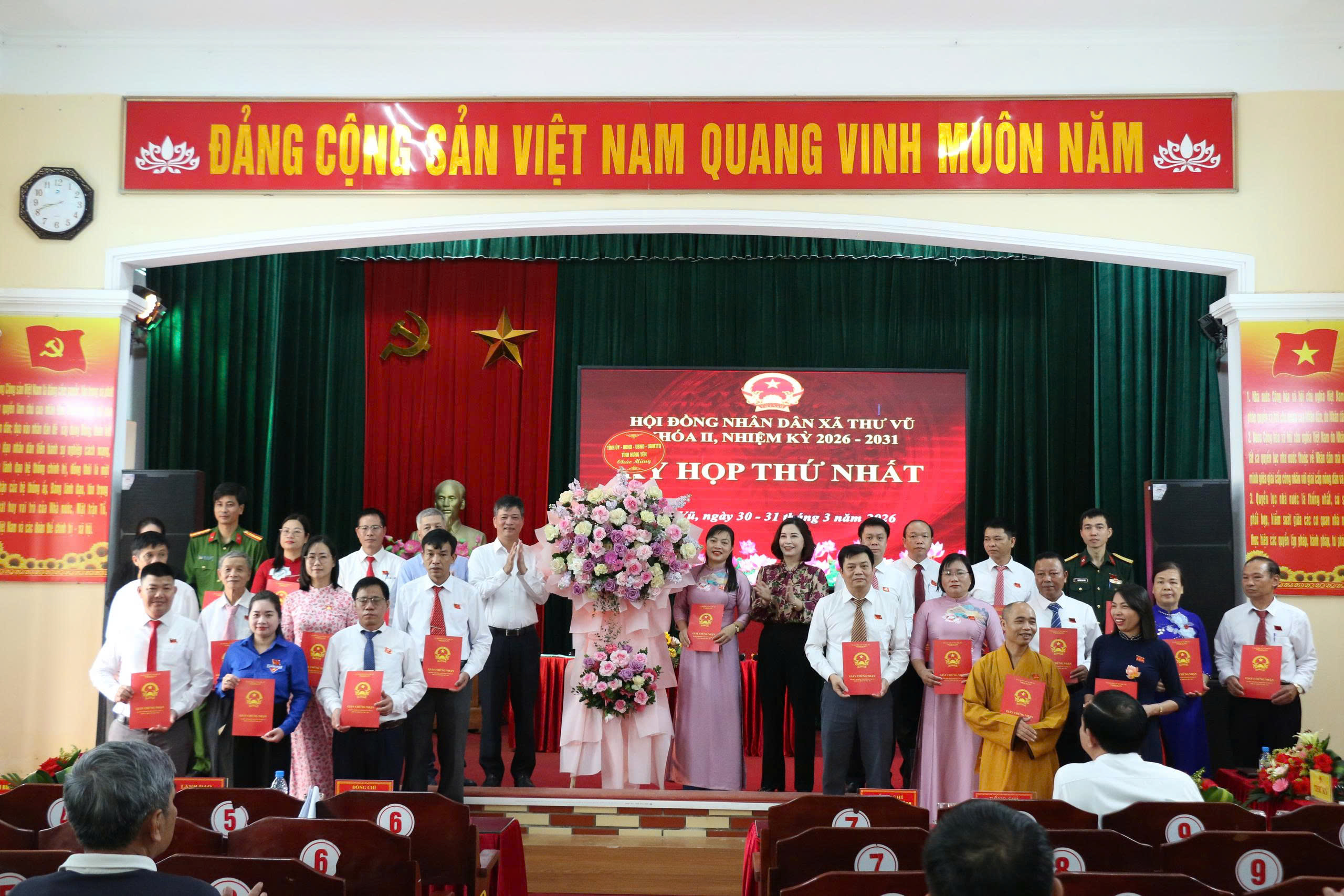 XÃ THƯ VŨ TỔ CHỨC THÀNH CÔNG KỲ HỌP THỨ NHẤT HĐND XÃ KHÓA II, NHIỆM KỲ 2026-2031