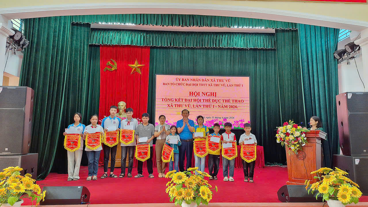 Tổng kết đại hội thể dục thể thao xã Thư Vũ