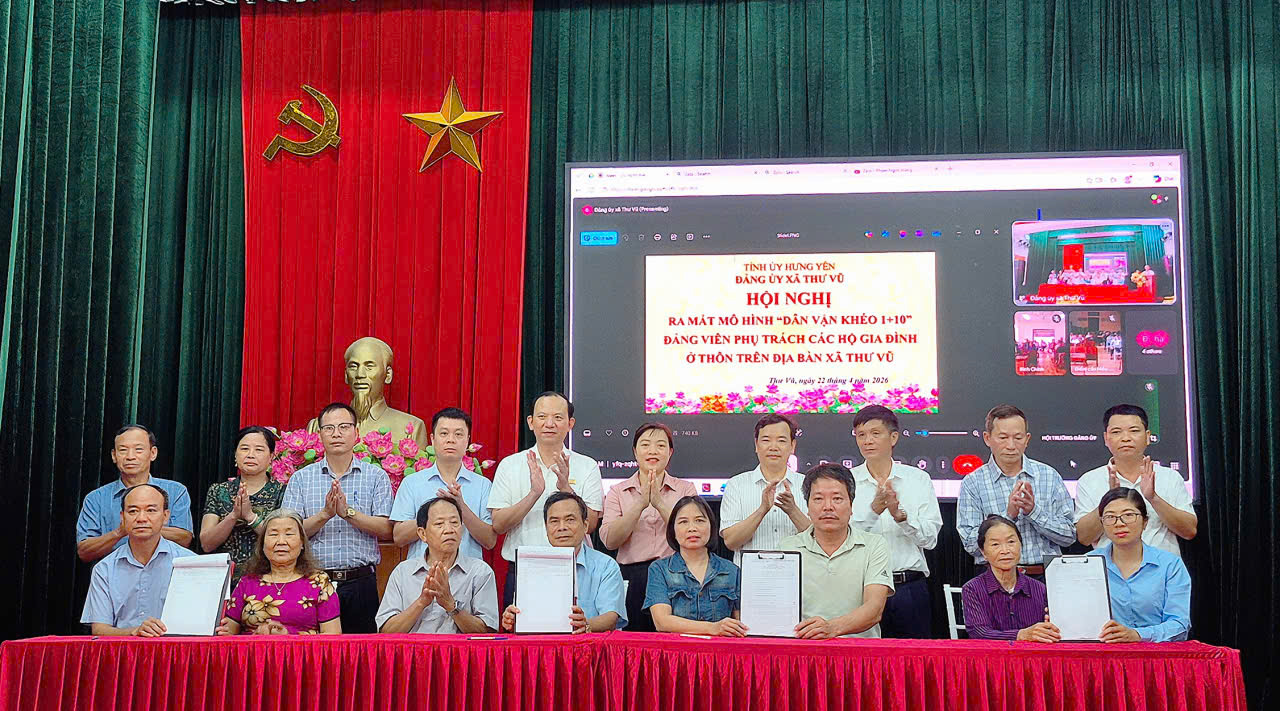 Thư Vũ ra mắt mô hình “Dân vận khéo 1+10” và triển khai chuyên đề học tập gương Bác