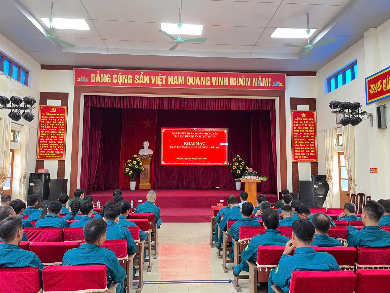BAN CHỈ HUY QUÂN SỰ XÃ THƯ VŨ (BỘ CHỈ HUY QUÂN SỰ TỈNH HƯNG YÊN): KHAI MẠC HUẤN LUYỆN DÂN QUÂN CƠ ĐỘNG NĂM 2026