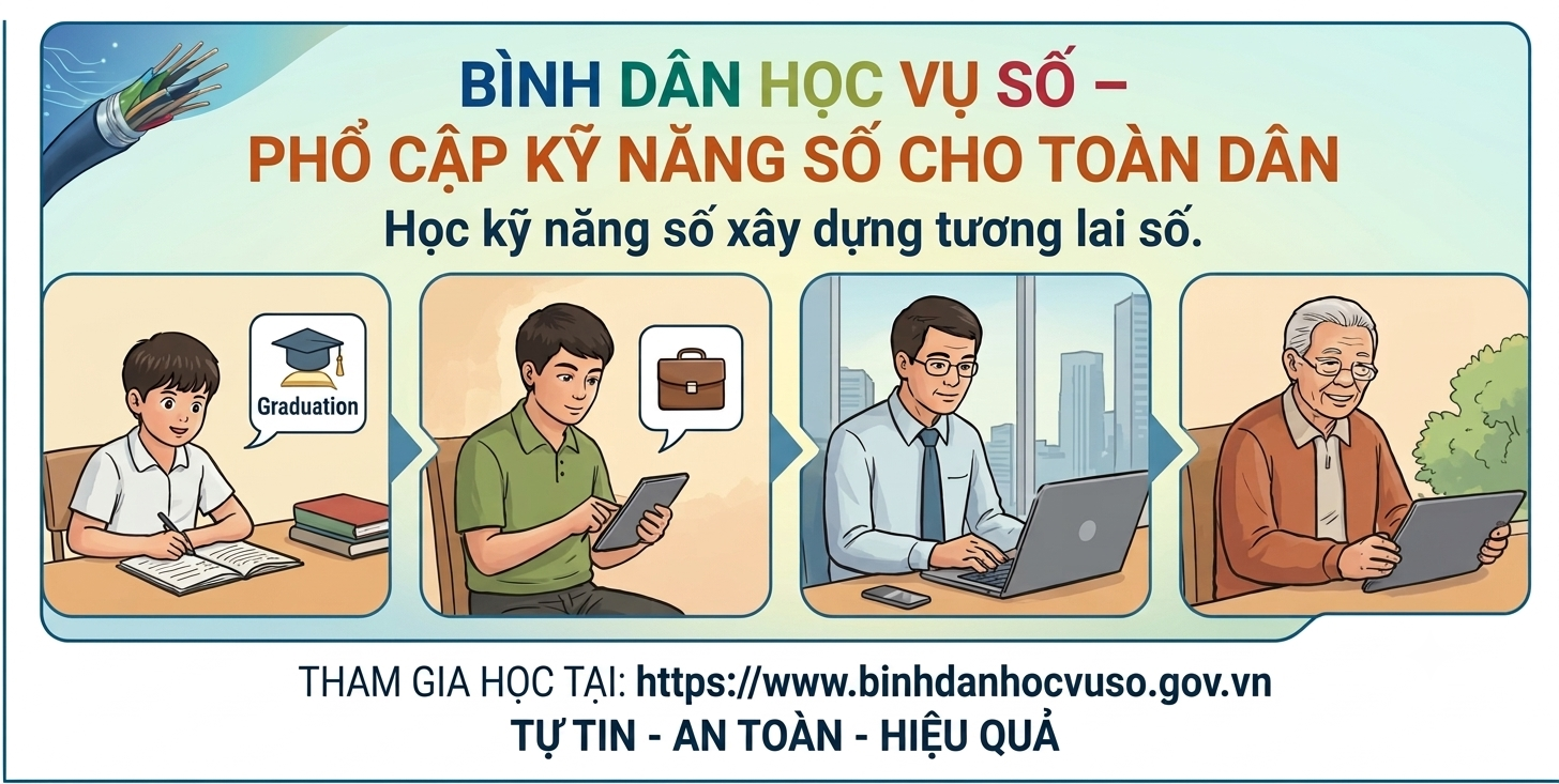 BÌNH DÂN HỌC VỤ SỐ – PHỔ CẬP KỸ NĂNG SỐ CHO TOÀN DÂN